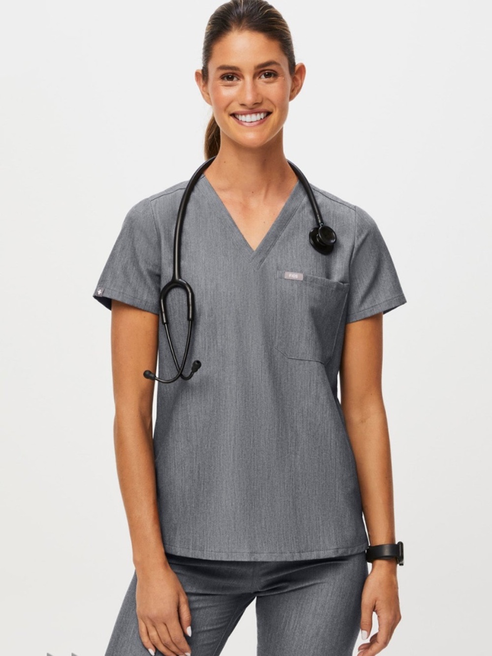 FIGS Graphite Catarina scrub top